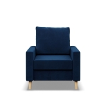 Fotel skandynawski, MILO, velvet, 75x92x92 cm, granatowy