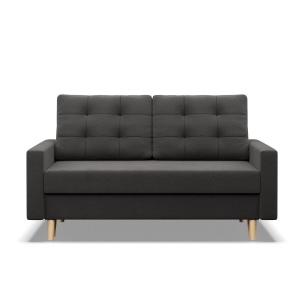 Sofa rozkładana, MILO, Mikrofaza, 152x92x92 cm, szary