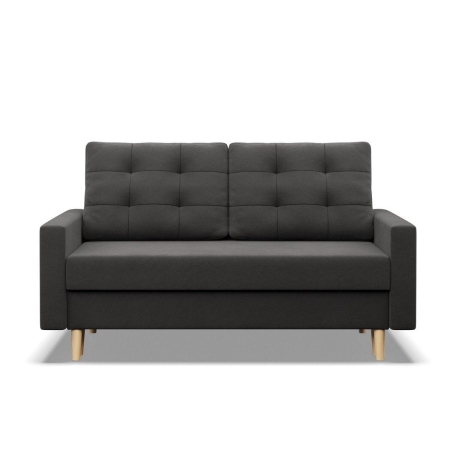 Sofa rozkładana, MILO, Mikrofaza, 152x92x92 cm, szary