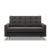 Sofa rozkładana, MILO, Mikrofaza, 152x92x92 cm, szary