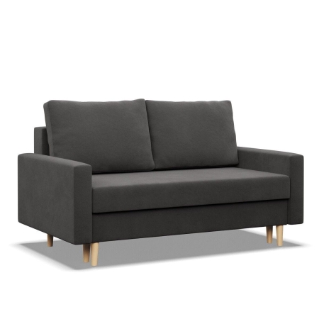 Sofa rozkładana, MILO, Mikrofaza, 152x92x92 cm, szary