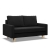 Sofa rozkładana, MILO, Mikrofaza, 152x92x92 cm, czarny