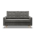 Sofa rozkładana, MILO, velvet, 152x92x92 cm, jasny szary