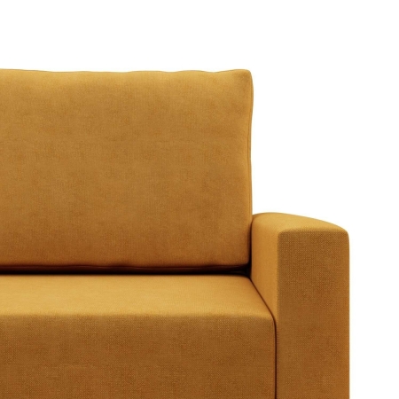 Sofa rozkładana, MILO, velvet, 152x92x92 cm, żółty