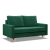 Sofa rozkładana, MILO, velvet, 152x92x92 cm, butelkowa zieleń