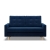 Sofa rozkładana, MILO, velvet, 152x92x92 cm, granatowy