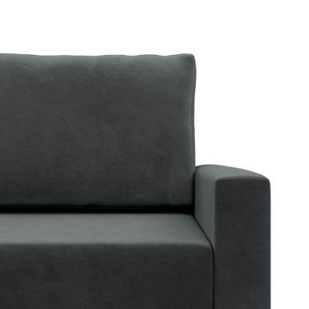 Kanapa trzyosobowa, MILO, velvet, 212x92x92 cm, ciemny szary