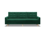 Kanapa trzyosobowa, MILO, velvet, 212x92x92 cm, butelkowa zieleń