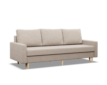 Kanapa trzyosobowa, MILO, velvet, 212x92x92 cm, beżowy