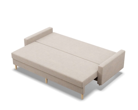 Kanapa trzyosobowa, MILO, velvet, 212x92x92 cm, beżowy