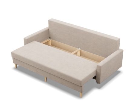 Kanapa trzyosobowa, MILO, velvet, 212x92x92 cm, beżowy