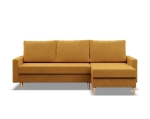 Narożnik uniwersalny, MILO, velvet, 223x140x92 cm, żółty