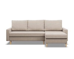 Narożnik uniwersalny, MILO, velvet, 223x140x92 cm, beżowy