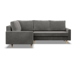 Duży narożnik, lewy, MILO, velvet, 223x172x92 cm, jasny szary