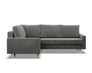 Duży narożnik, lewy, MILO, velvet, 223x172x92 cm, jasny szary