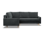 Duży narożnik, lewy, MILO, velvet, 223x172x92 cm, ciemny szary