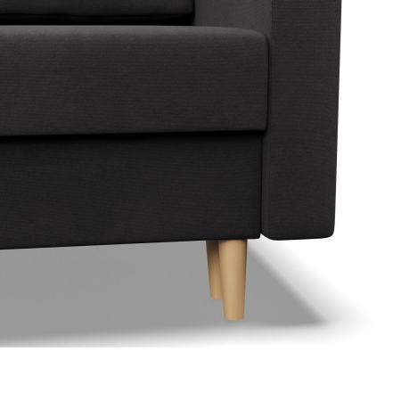 Duży narożnik, prawy, MILO, mikrofaza, 223x172x92 cm, szary