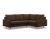 Duży narożnik, prawy, MILO, mikrofaza, 223x172x92 cm, brązowy