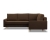 Duży narożnik, prawy, MILO, mikrofaza, 223x172x92 cm, brązowy
