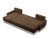 Narożnik w kształcie U, MILO, mikrofaza, 294x140x92 cm, brązowy