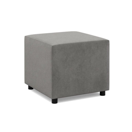Pufa do siedzenia, BLOM, velvet, 51x51x40 cm, jasny szary