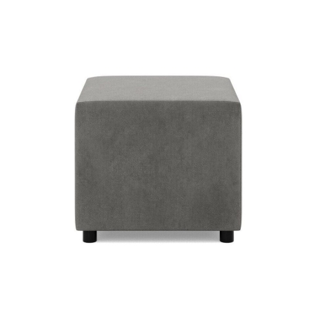 Pufa do siedzenia, BLOM, velvet, 51x51x40 cm, jasny szary