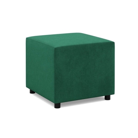 Pufa do siedzenia, BLOM, velvet, 51x51x40 cm, butelkowa zieleń