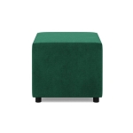 Pufa do siedzenia, BLOM, velvet, 51x51x40 cm, butelkowa zieleń