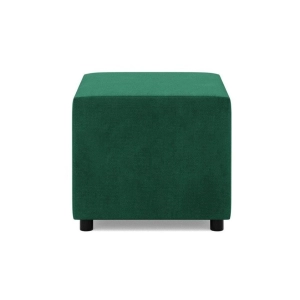 Pufa do siedzenia, BLOM, velvet, 51x51x40 cm, butelkowa zieleń