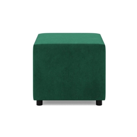 Pufa do siedzenia, BLOM, velvet, 51x51x40 cm, butelkowa zieleń