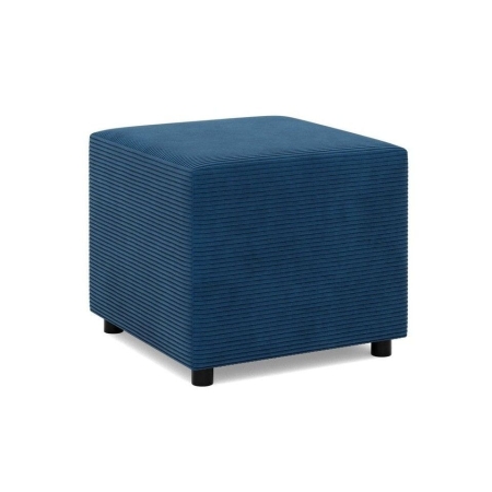 Pufa do siedzenia, BLOM, sztruks, 51x51x40 cm, granatowy