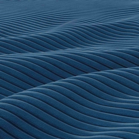 Pufa do siedzenia, BLOM, sztruks, 51x51x40 cm, granatowy