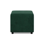 Pufa do siedzenia, BLOM, sztruks, 51x51x40 cm, butelkowa zieleń