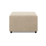 Pufa do salonu, podnóżek, BLOM, sztruks, 71x71x40 cm, beżowy