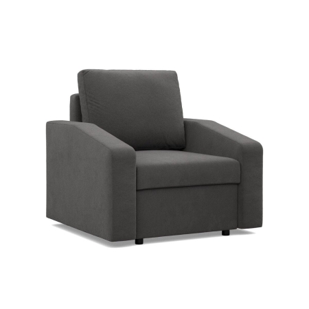 Fotel wypoczynkowy, BLOM, Mikrofaza, 83x92x85 cm, szary