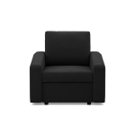Fotel wypoczynkowy, BLOM, Mikrofaza, 83x92x85 cm, czarny