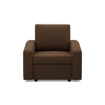 Fotel wypoczynkowy, BLOM, Mikrofaza, 83x92x85 cm, brązowy