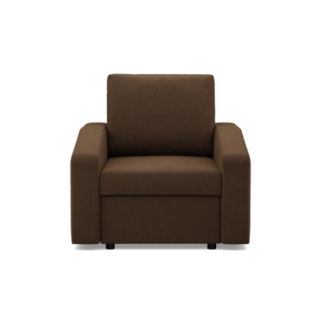 Fotel wypoczynkowy, BLOM, Mikrofaza, 83x92x85 cm, brązowy