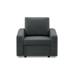 Fotel do salonu, BLOM, velvet, 83x92x92 cm, ciemny szary