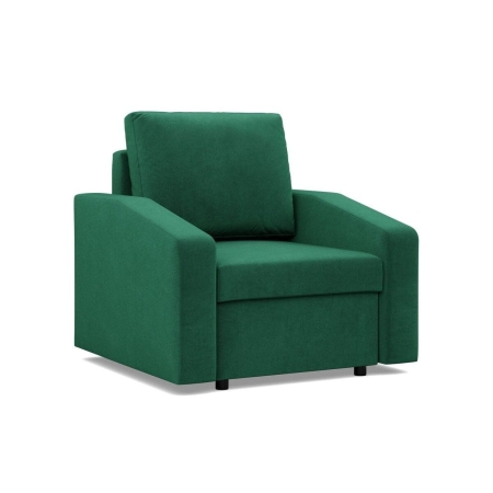 Fotel do salonu, BLOM, velvet, 83x92x92 cm, butelkowa zieleń