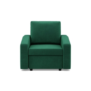 Fotel do salonu, BLOM, velvet, 83x92x92 cm, butelkowa zieleń