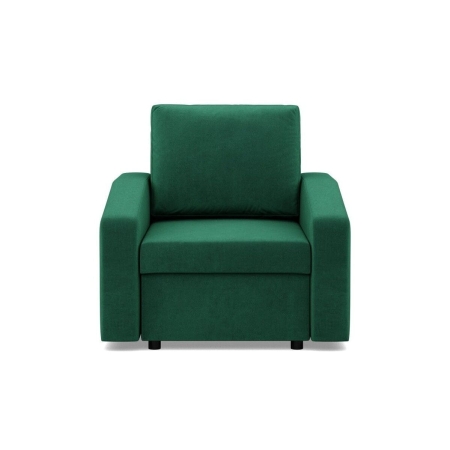 Fotel do salonu, BLOM, velvet, 83x92x92 cm, butelkowa zieleń