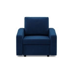 Fotel do salonu, BLOM, velvet, 83x92x92 cm, granatowy