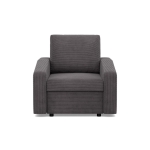 Fotel do salonu, BLOM, sztruks, 83x92x92 cm, ciemny szary