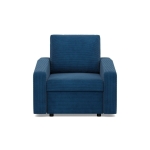 Fotel do salonu, BLOM, sztruks, 83x92x92 cm, granatowy