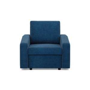 Fotel do salonu, BLOM, sztruks, 83x92x92 cm, granatowy
