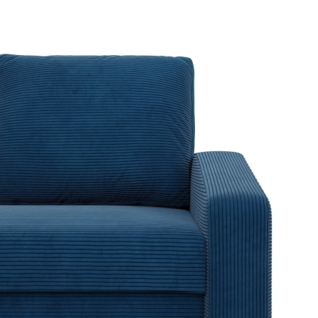 Fotel do salonu, BLOM, sztruks, 83x92x92 cm, granatowy