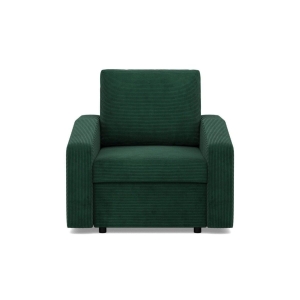 Fotel do salonu, BLOM, sztruks, 83x92x92 cm, butelkowa zieleń
