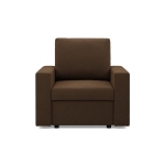 Fotel wypoczynkowy, prosty, BLOM, Mikrofaza, 83x92x85 cm, brązowy