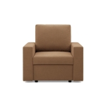 Fotel wypoczynkowy, prosty, BLOM, Mikrofaza, 83x92x85 cm, cappuccino